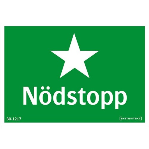 Skylt nödstopp