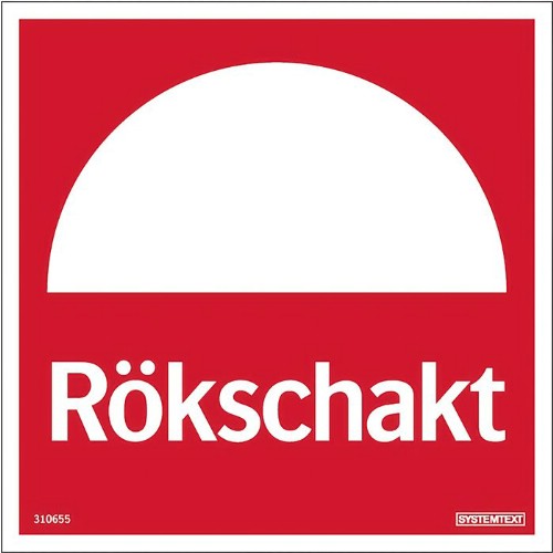 Skylt rökschakt Reflex