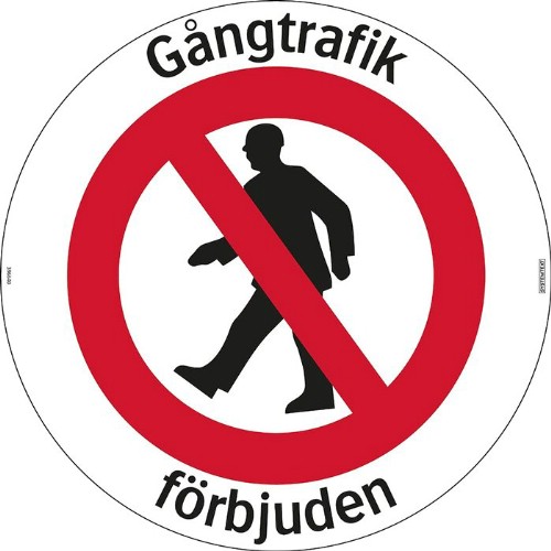 Golvdekal gångtrafik förbjuden
